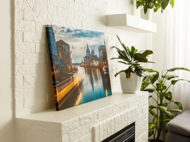 salon dekorasyonunda kullanılan dekoratif kanvas tablo